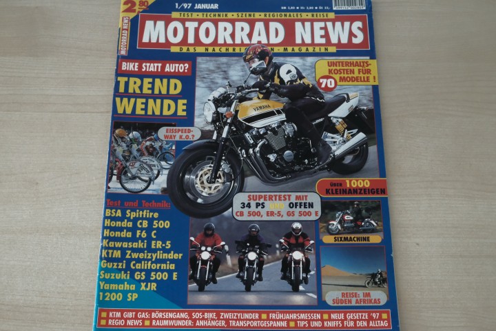 Deckblatt Motorrad News (01/1997)